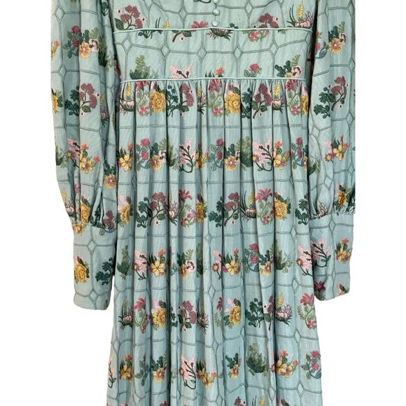 Mac‎ Duggal Dress Gown Size 2 Boho Cottage Peasant Floral Embroidered - Picture 3 of 12